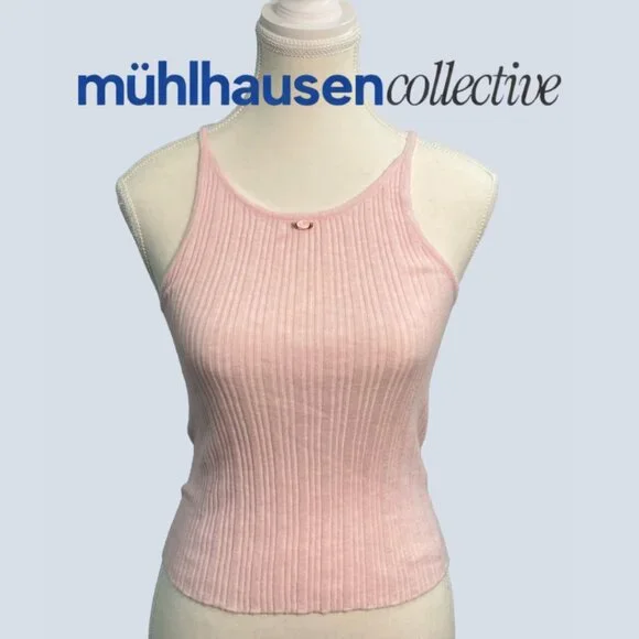 NWT Wild Fable Pink Ribbed Tank Top - Picture 1 of 5